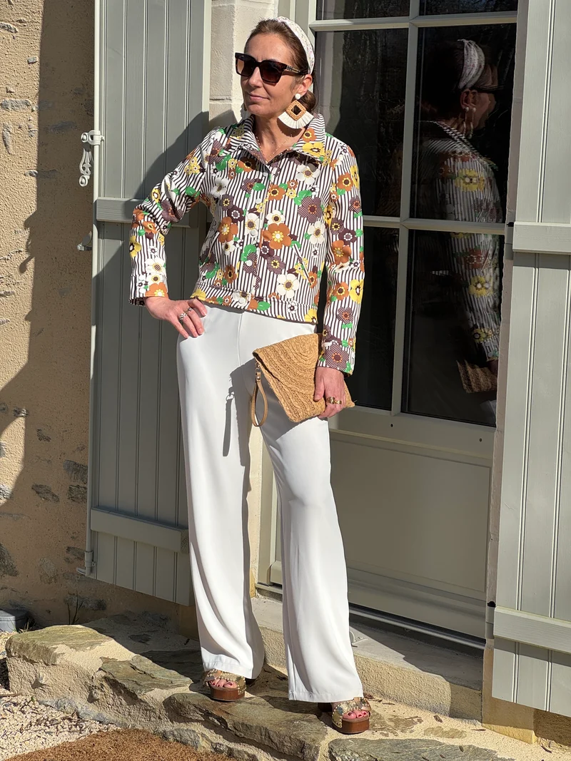Veste marron SEVENTIES n°129 Hippocampe
