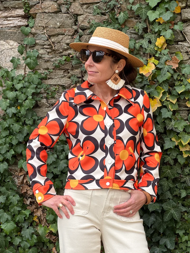 Veste orange SEVENTIES n°107 Hippocampe