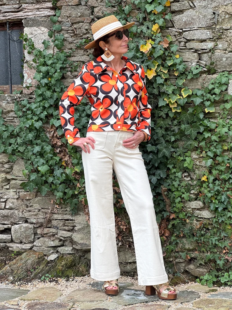 Veste orange SEVENTIES n°107 Hippocampe