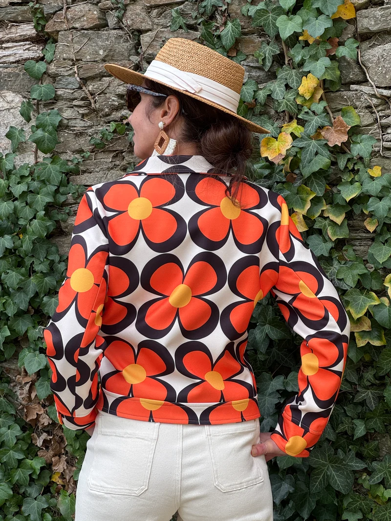 Veste orange SEVENTIES n°107 Hippocampe