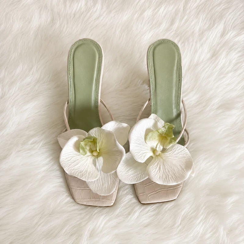 Flower Heeled Sandals