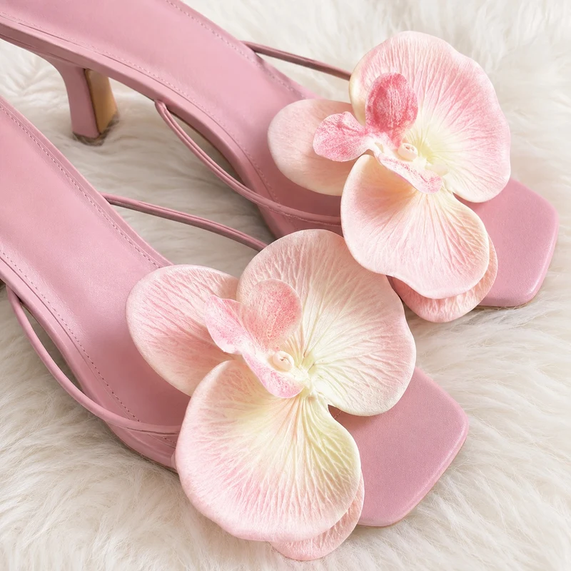 Flower Heeled Sandals