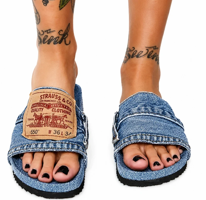 Vintage Denim Sandals