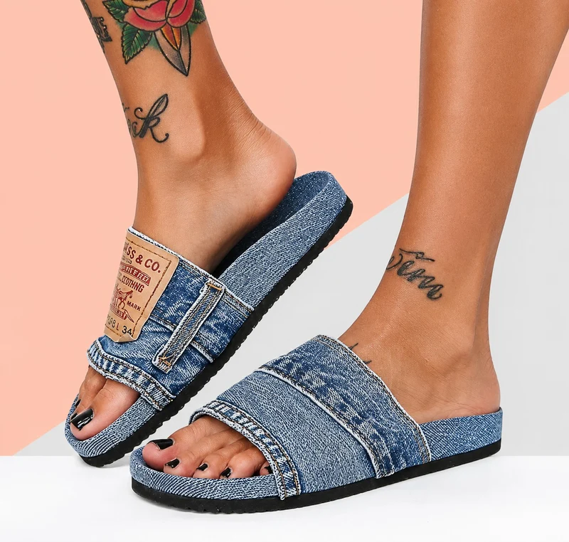 Vintage Denim Sandals