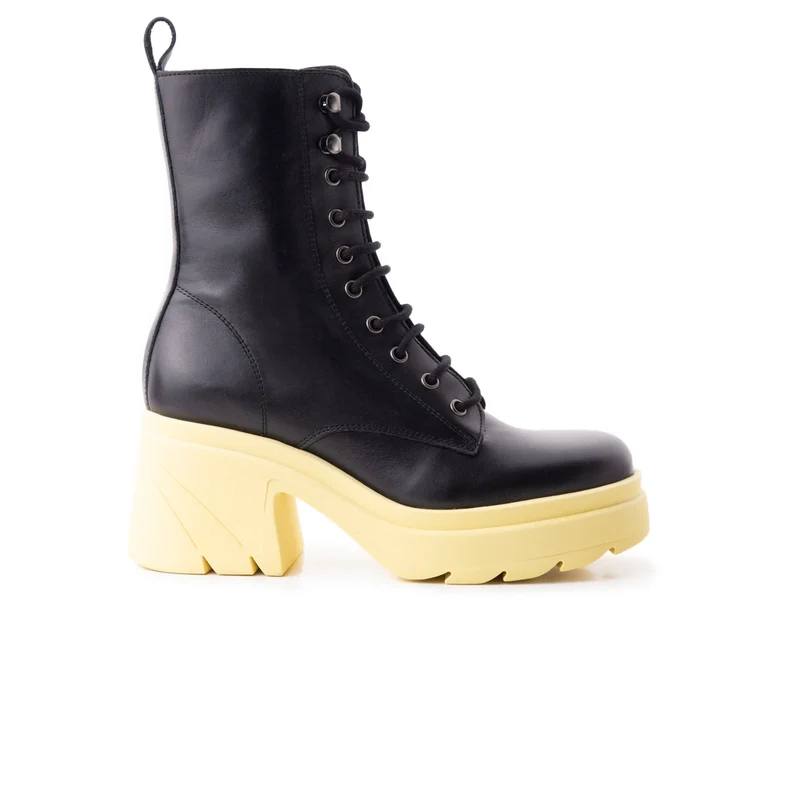 Romeo Black/Yellow Leather