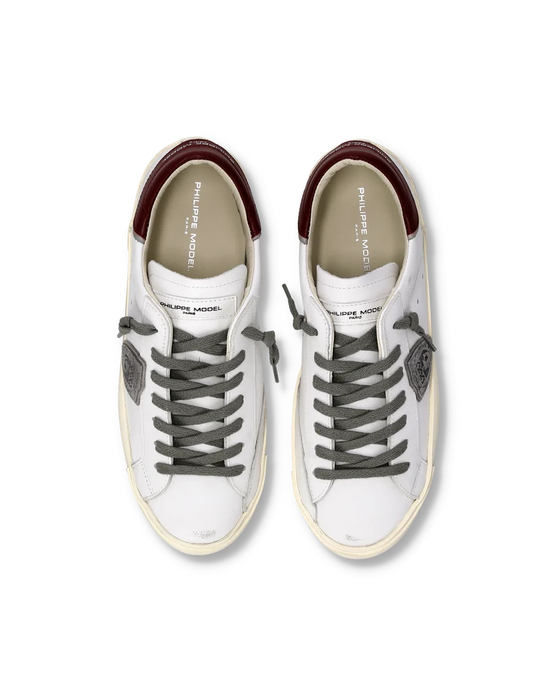 Sneakers Prsx Men, White Burgundy