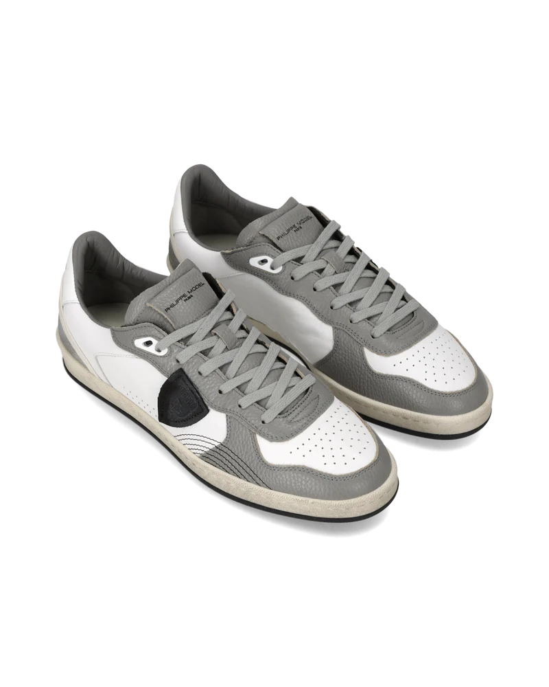 Sneakers Pgal Men, White Grey Black