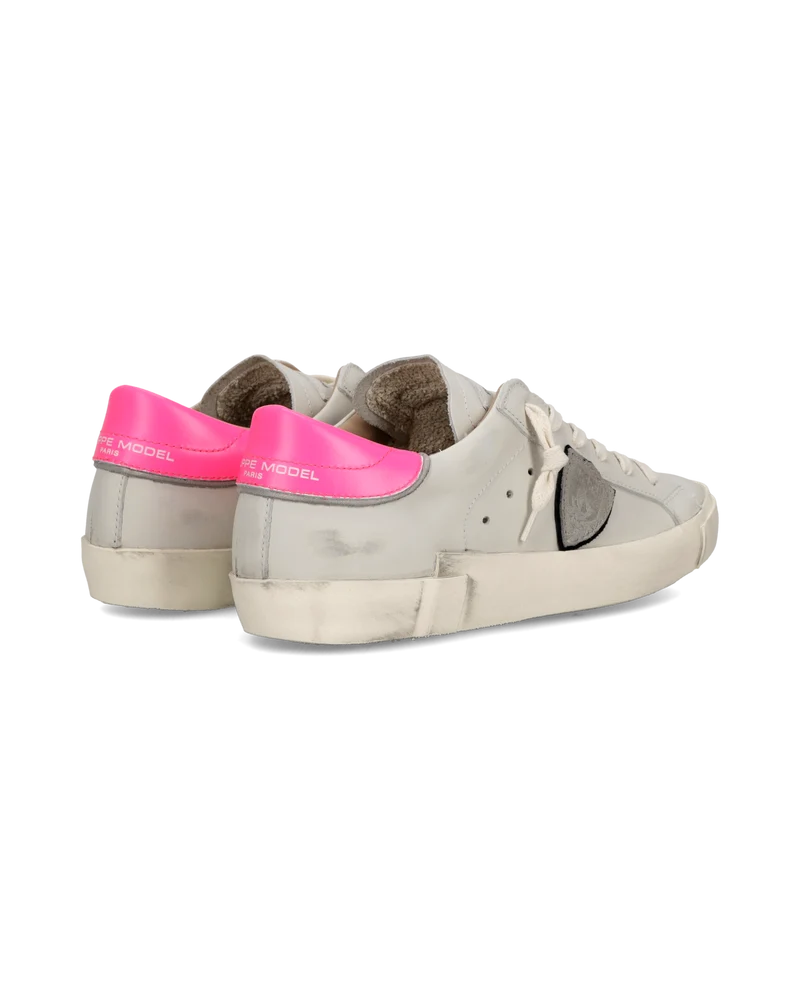 Sneakers Prsx Women, White Cream Neon Pink