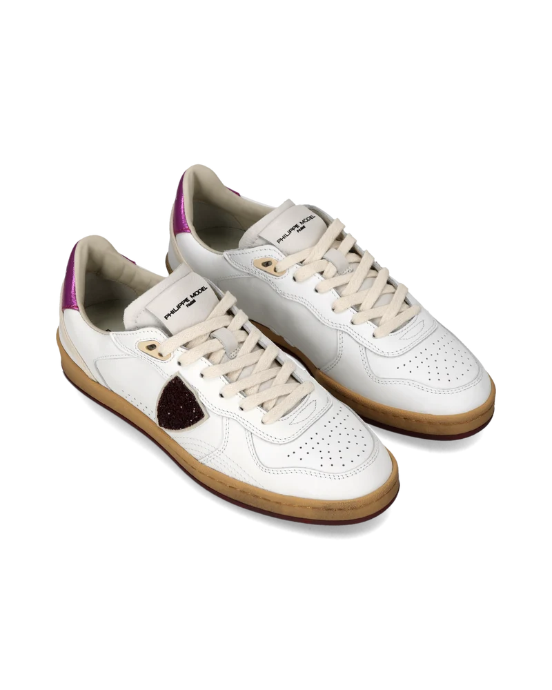 Sneakers Pgal Women, White Metallic Fuchsia