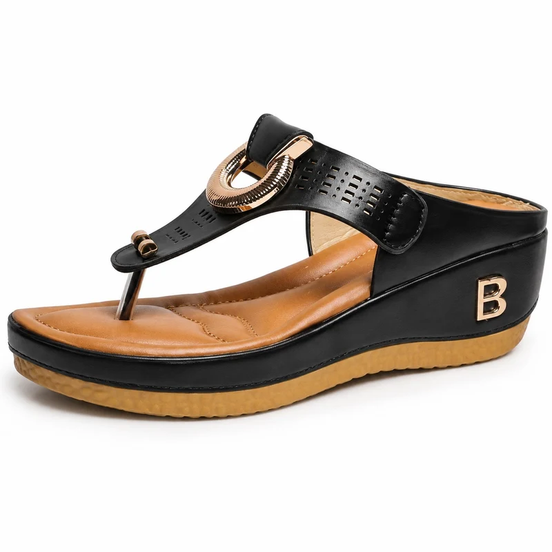Modern Women's Sandal with Thick Sole and Straps