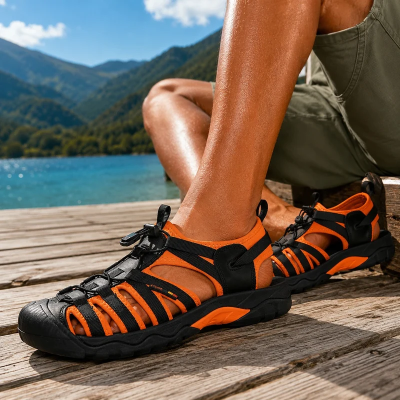Men's Open Toe Water Resistant Hiking Sandals