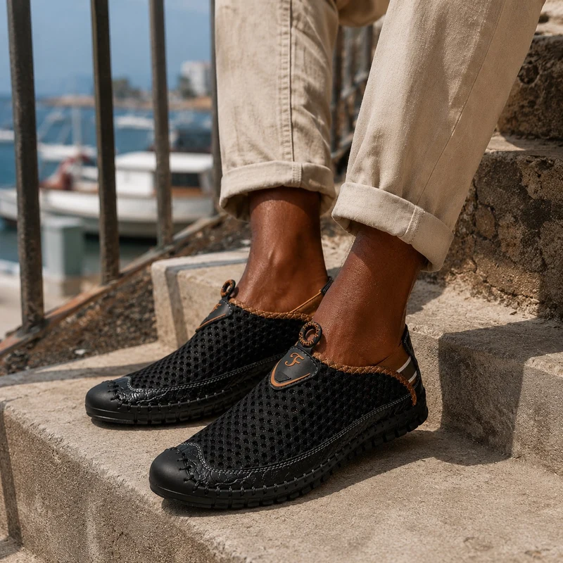 Men's Breathable Moccasin Style Hiking Sandals