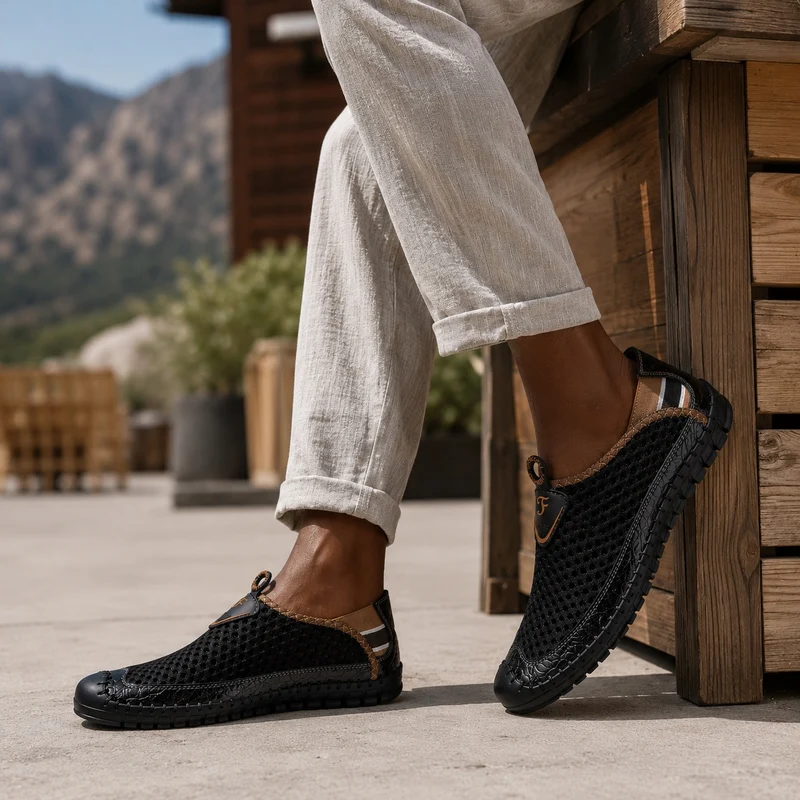 Men's Breathable Moccasin Style Hiking Sandals