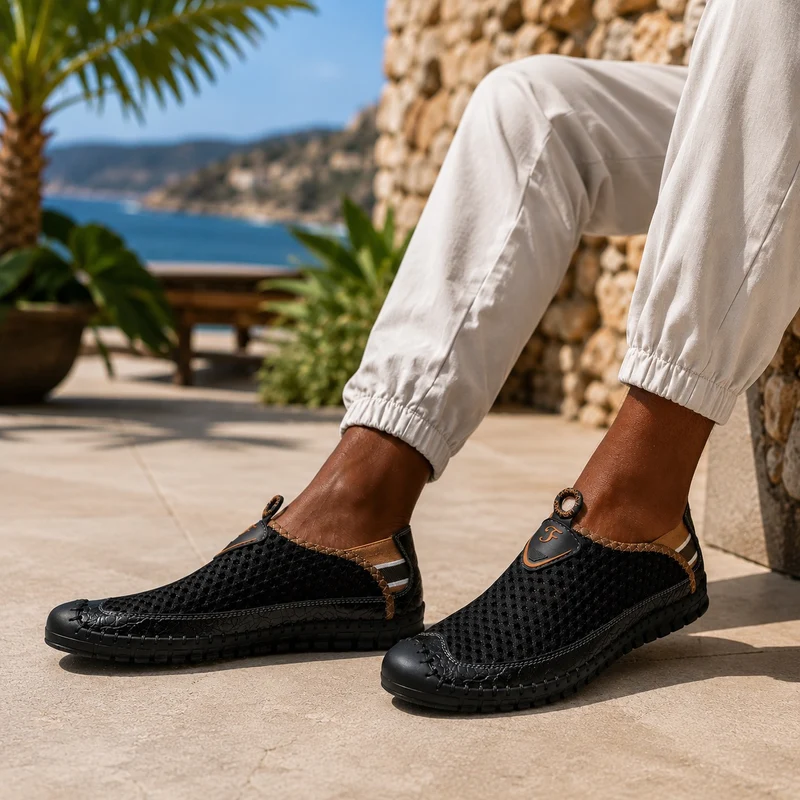 Men's Breathable Moccasin Style Hiking Sandals