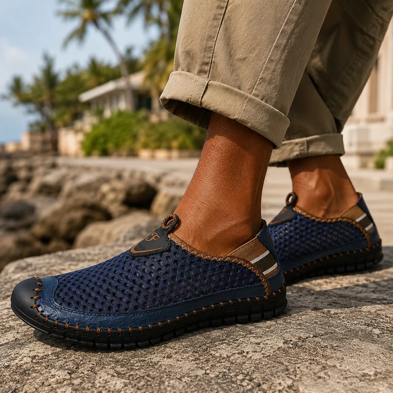 Men's Breathable Moccasin Style Hiking Sandals
