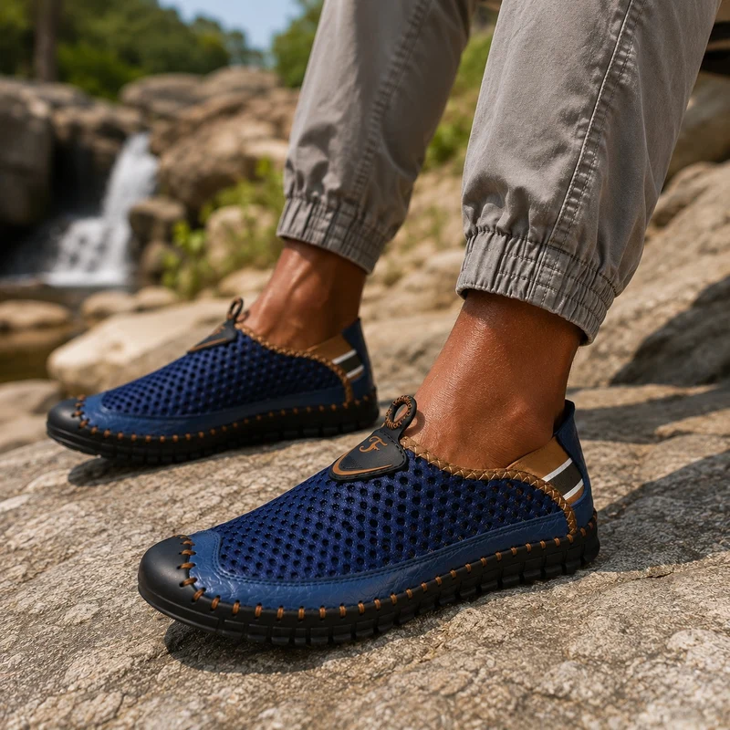 Men's Breathable Moccasin Style Hiking Sandals