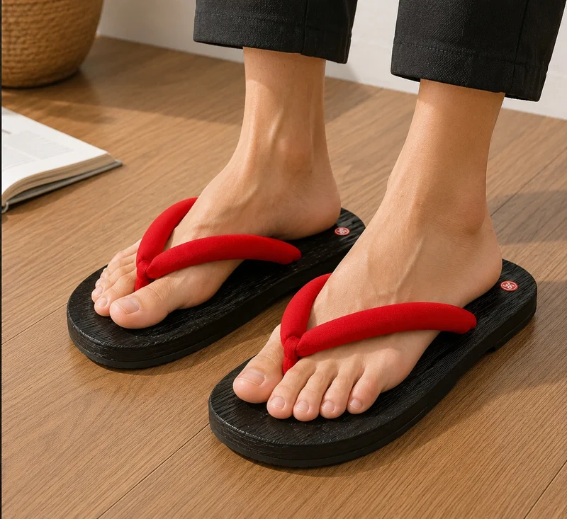 Unisex Wooden Flip-Flop Japanese Style Sandal