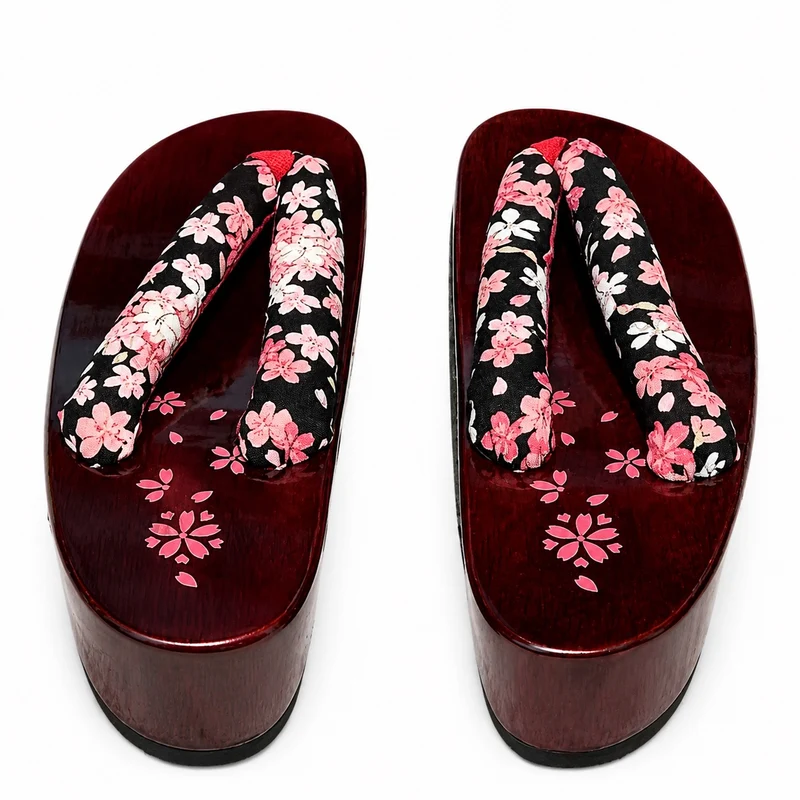 Japanese Flip Flop Style Sandal with Floral Print