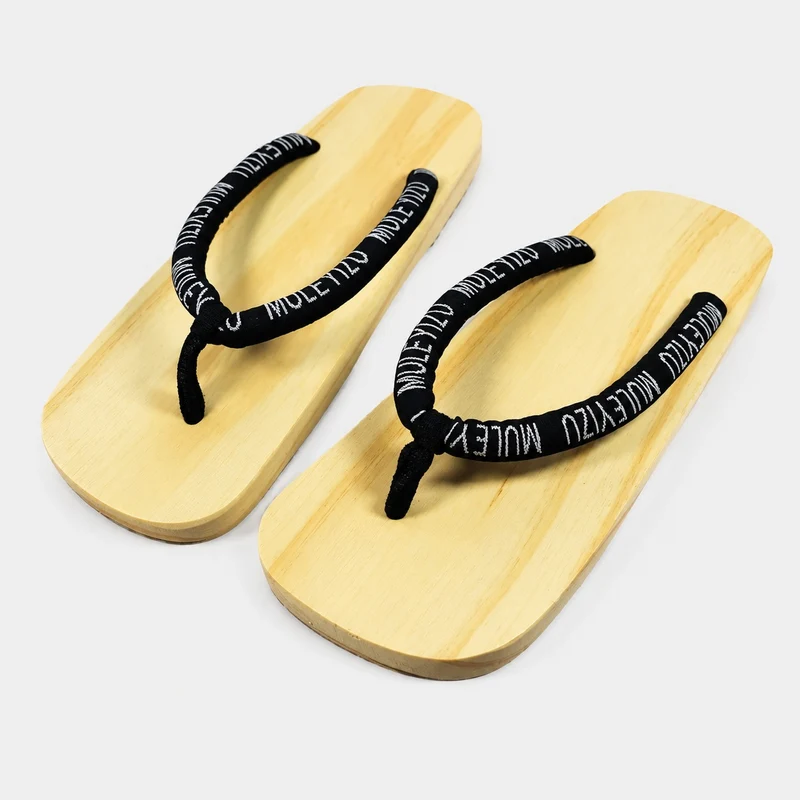 Japanese Flip-Flop Style Sandal with Black Straps