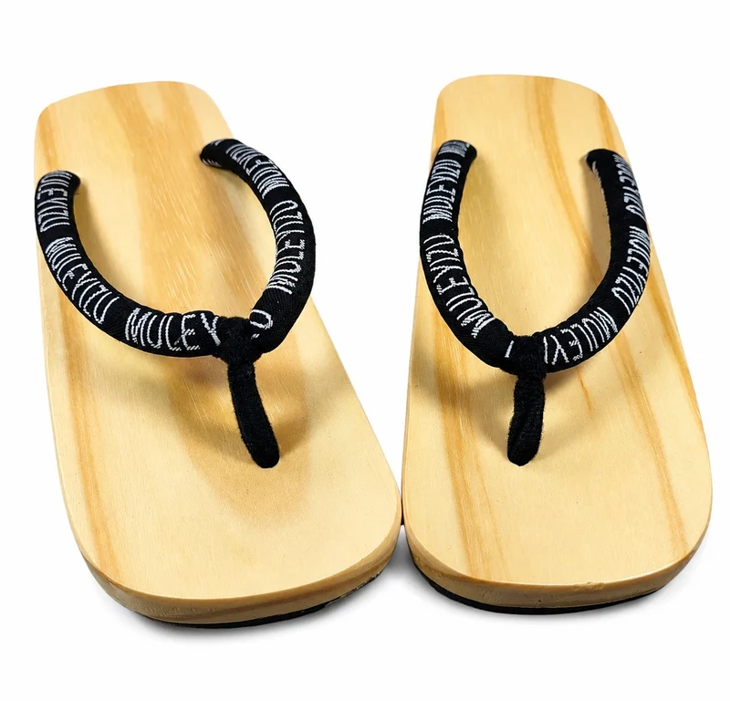 Japanese Flip-Flop Style Sandal with Black Straps
