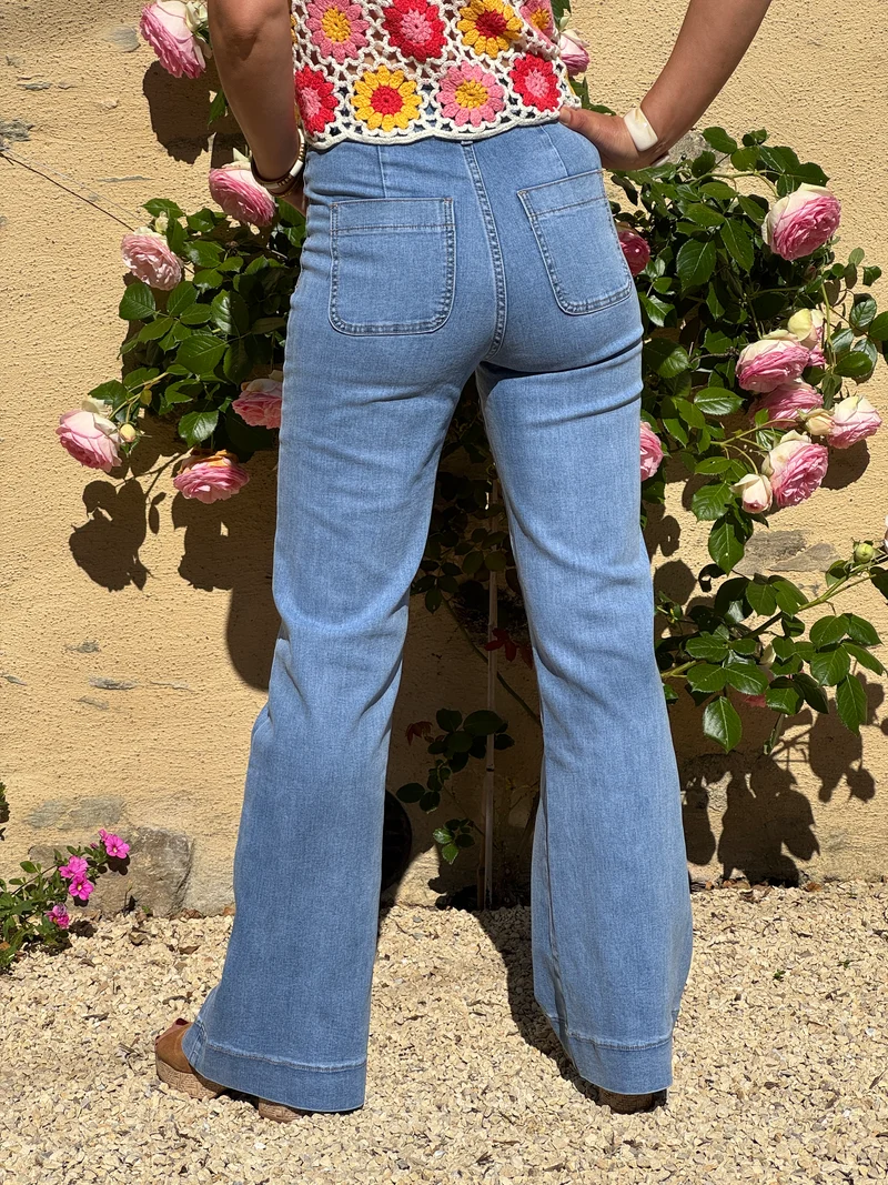 Jean denim clair flare ELENA Oraije