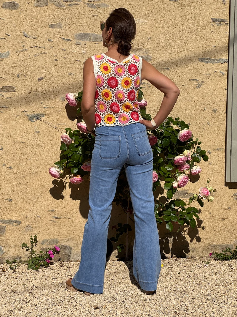 Jean denim clair flare ELENA Oraije