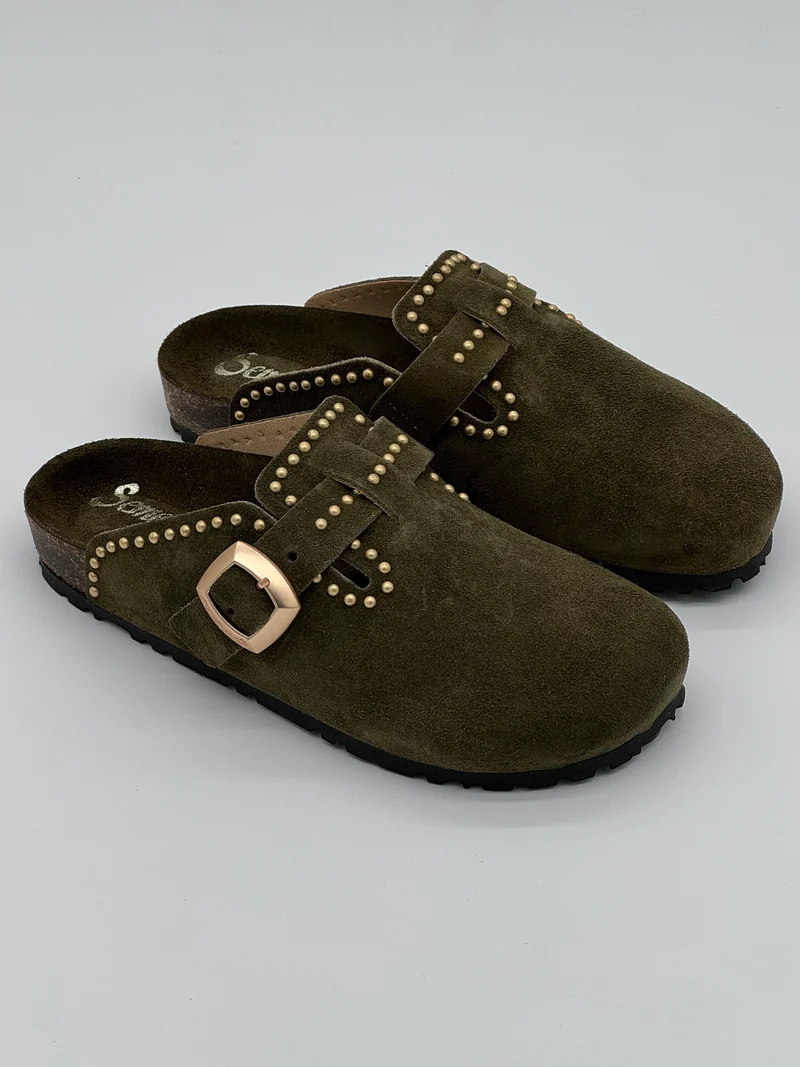 Sabots kaki safari AMELIA Semerdjian