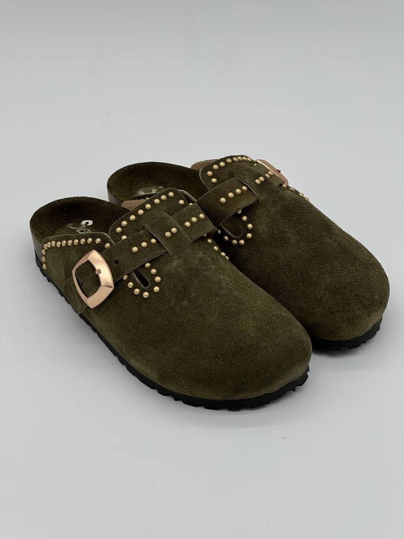 Sabots kaki safari AMELIA Semerdjian
