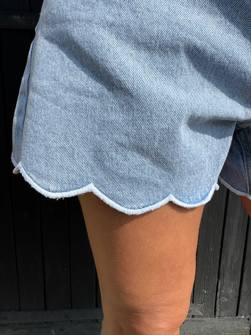 Short FLEUR denim clair Oraije