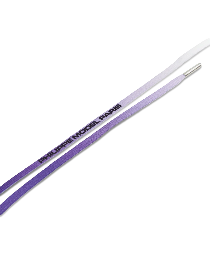 Women's Laces in Cotton, White Purple