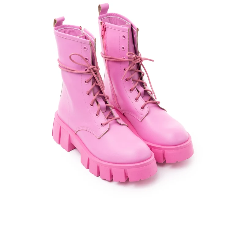 Shanghai Dark Pink Leather