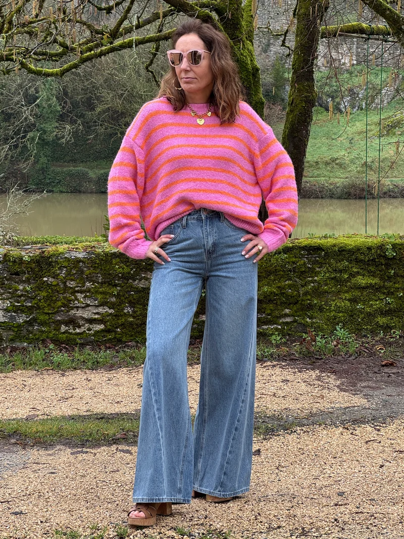 Jean denim clair palazzo BARNES Oraije