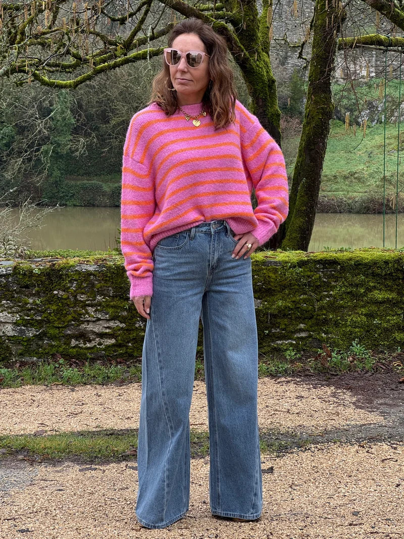 Jean denim clair palazzo BARNES Oraije