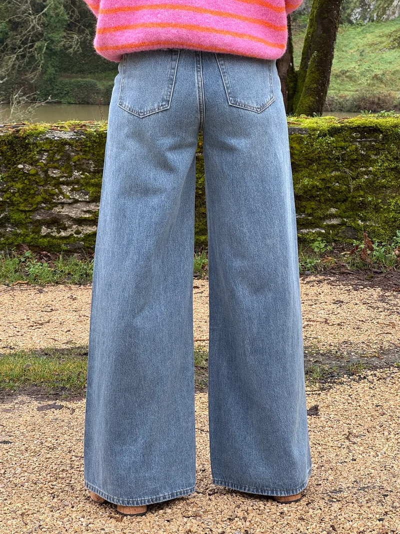 Jean denim clair palazzo BARNES Oraije