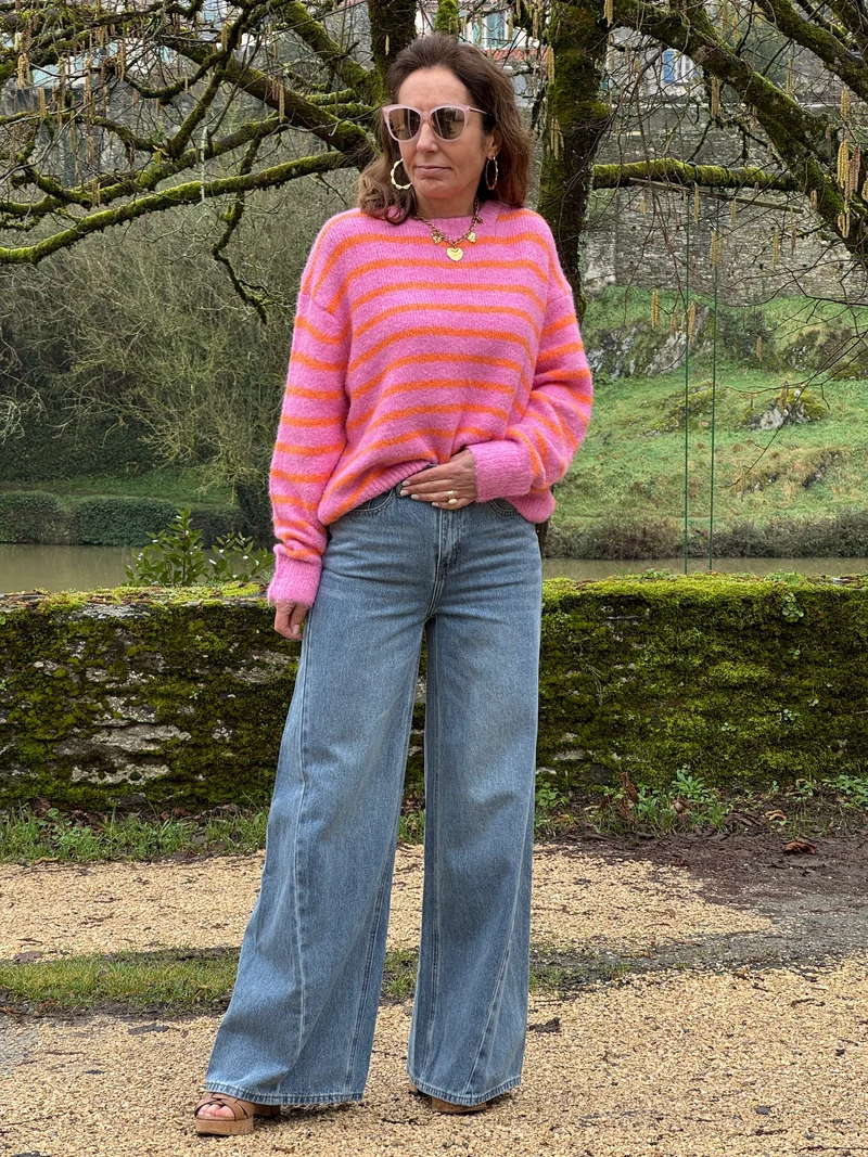 Jean denim clair palazzo BARNES Oraije
