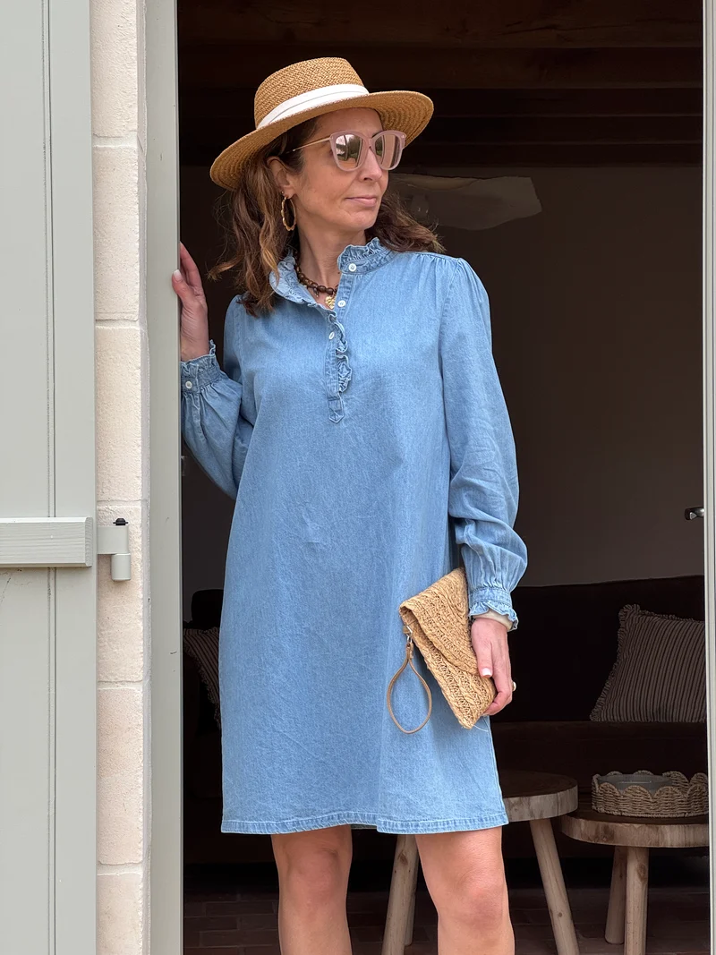 Robe manche longue en jean stone RAITY La Petite Etoile