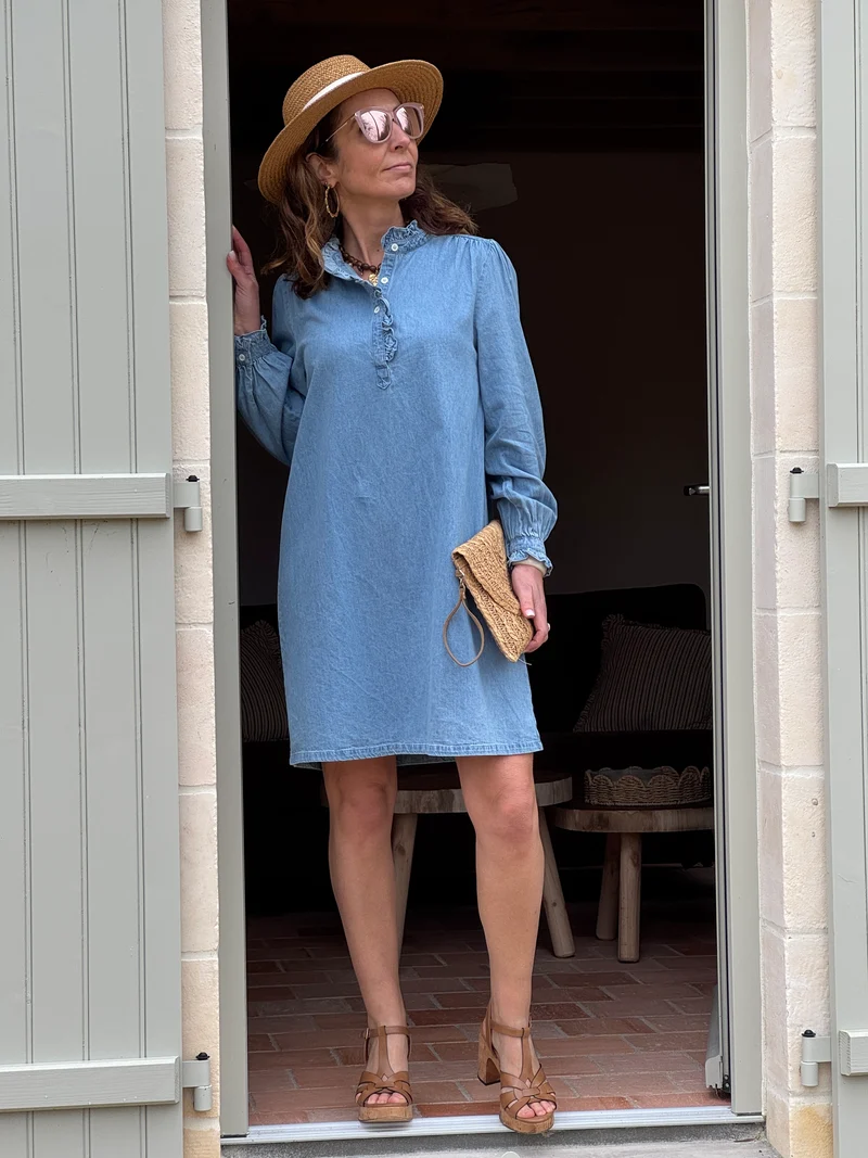 Robe manche longue en jean stone RAITY La Petite Etoile