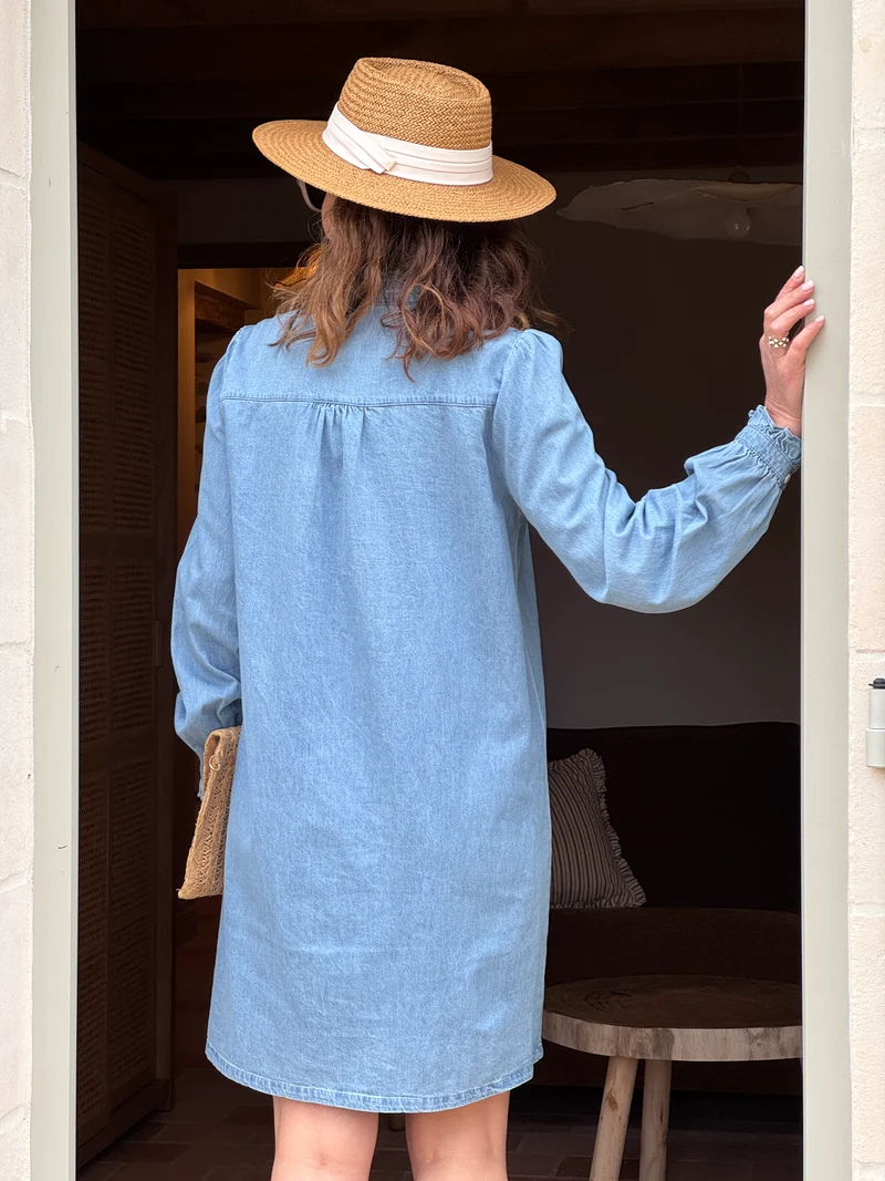 Robe manche longue en jean stone RAITY La Petite Etoile