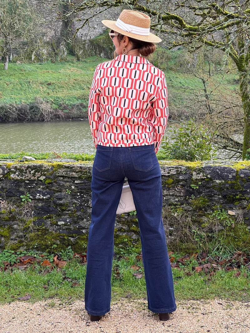 Veste SEVENTIES n°184 orange Hippocampe