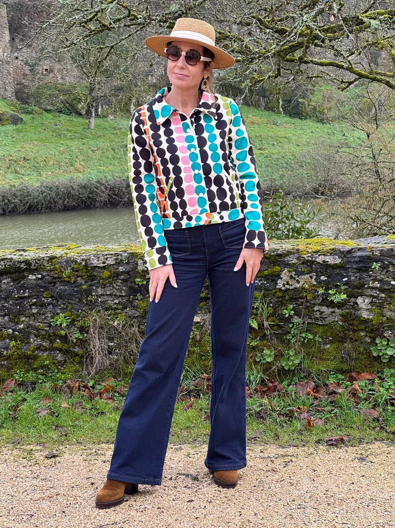 Veste SEVENTIES n°185 multicolore Hippocampe