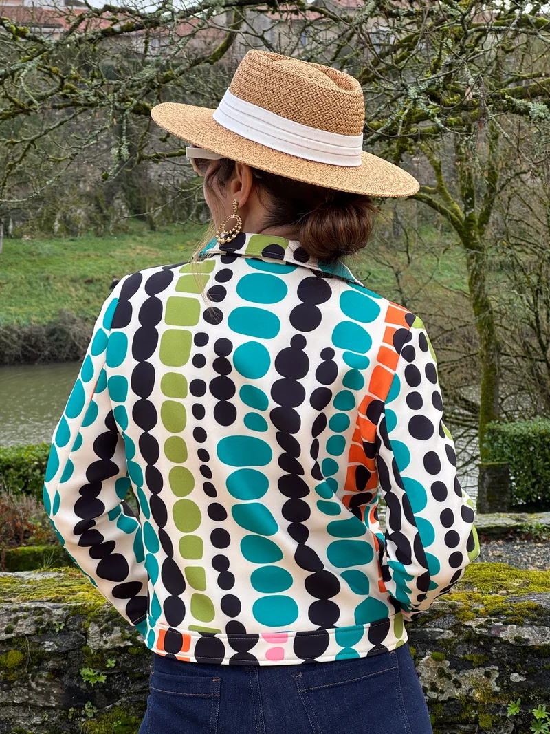 Veste SEVENTIES n°185 multicolore Hippocampe