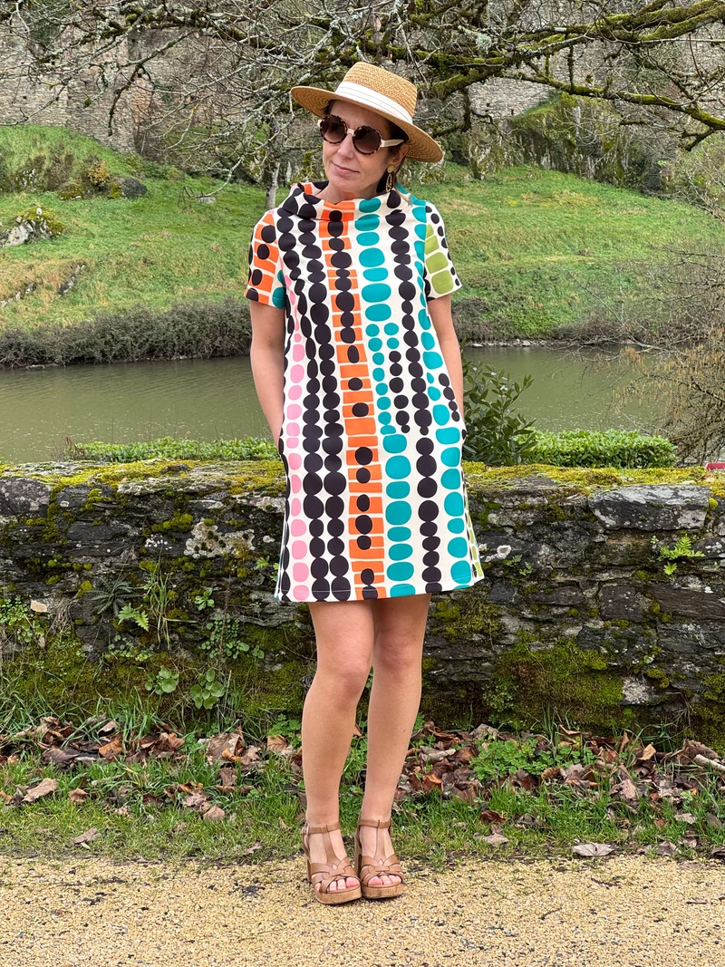 Robe SEVENTIES n°185 multicolore Hippocampe