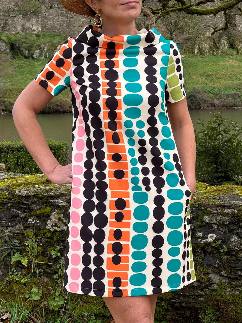 Robe SEVENTIES n°185 multicolore Hippocampe
