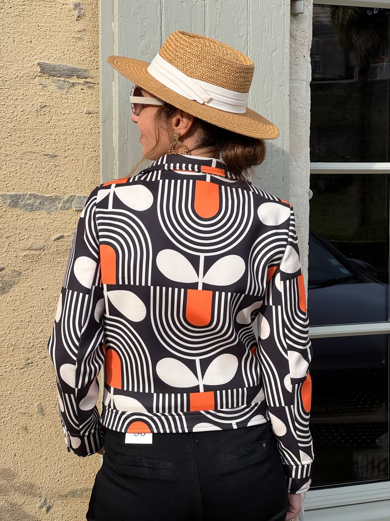 Veste SEVENTIES n°182 orange Hippocampe
