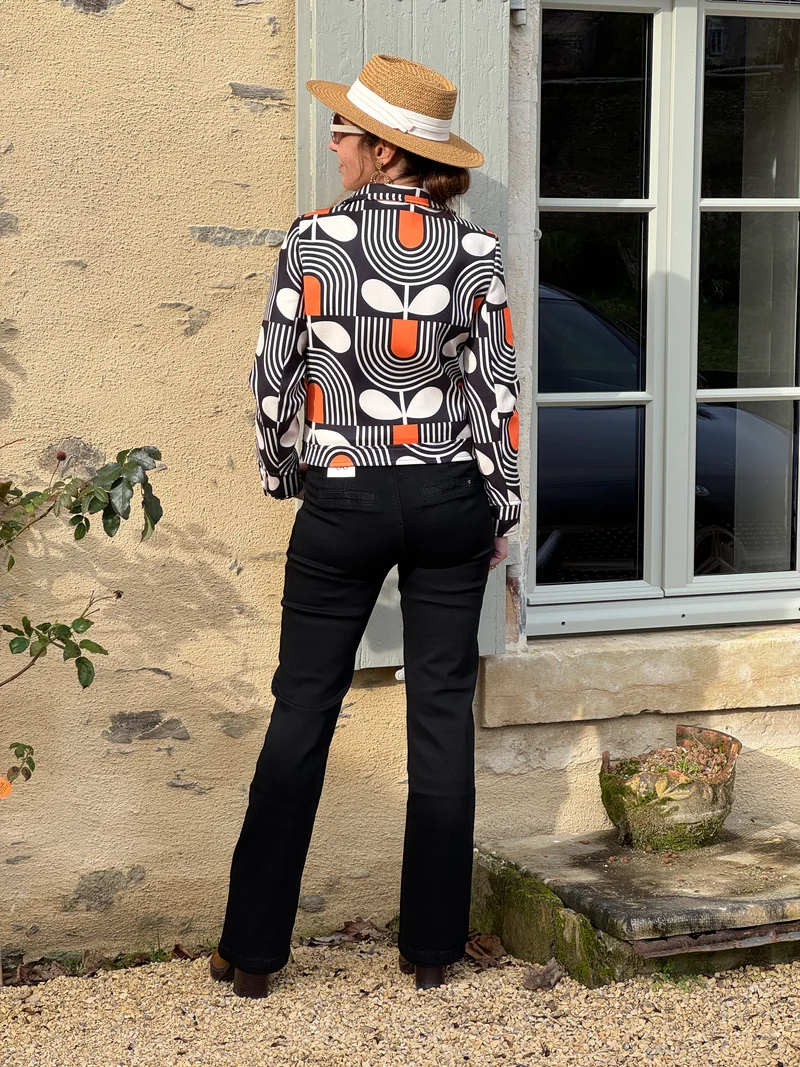 Veste SEVENTIES n°182 orange Hippocampe