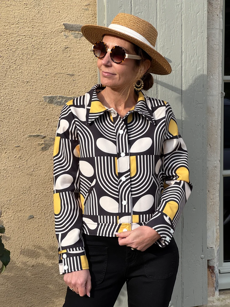 Veste SEVENTIES n°182 moutarde Hippocampe