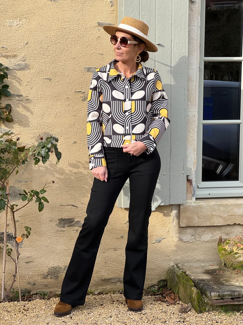 Veste SEVENTIES n°182 moutarde Hippocampe
