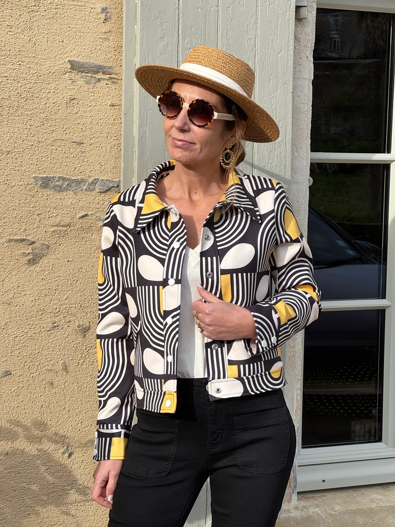 Veste SEVENTIES n°182 moutarde Hippocampe