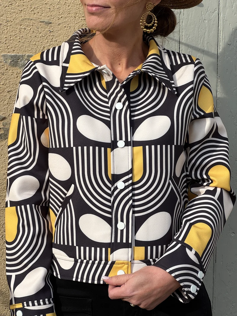Veste SEVENTIES n°182 moutarde Hippocampe