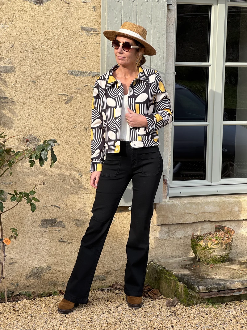 Veste SEVENTIES n°182 moutarde Hippocampe